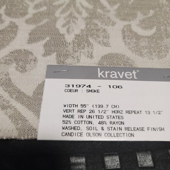 6 Kravet Fabric Remnants  White Greens Assorted See Description for Sizes - Picture 10 of 10